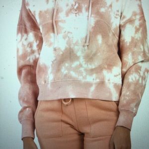 Hippie Rose Long Sleeve Tie Dye Hooded jogger set